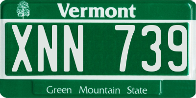 VT license plate XNN739