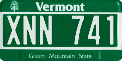 VT license plate XNN741