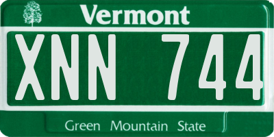 VT license plate XNN744