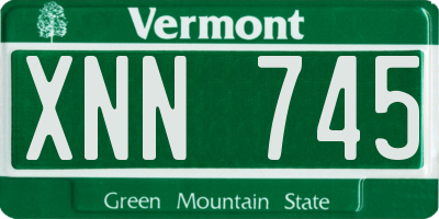 VT license plate XNN745