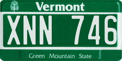 VT license plate XNN746