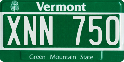 VT license plate XNN750