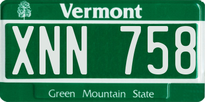 VT license plate XNN758