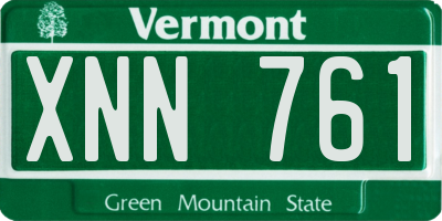 VT license plate XNN761