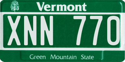 VT license plate XNN770