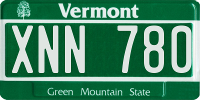 VT license plate XNN780