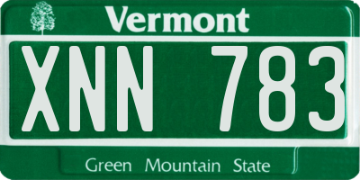 VT license plate XNN783