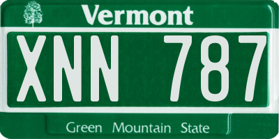 VT license plate XNN787