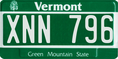 VT license plate XNN796