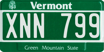 VT license plate XNN799
