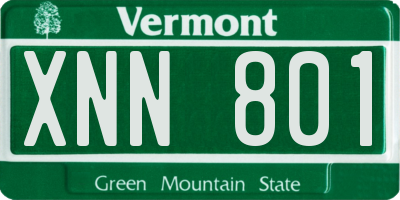 VT license plate XNN801