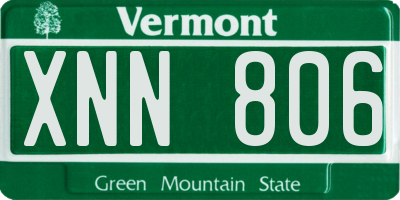 VT license plate XNN806