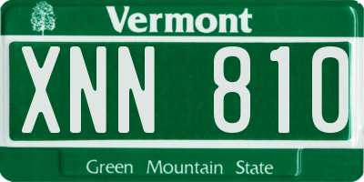 VT license plate XNN810