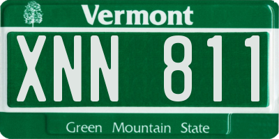 VT license plate XNN811