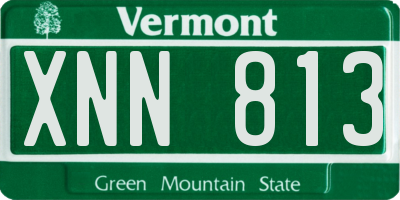VT license plate XNN813