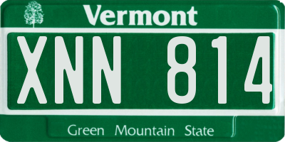 VT license plate XNN814