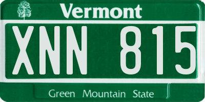 VT license plate XNN815