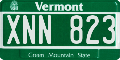 VT license plate XNN823