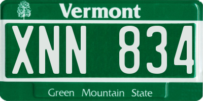 VT license plate XNN834