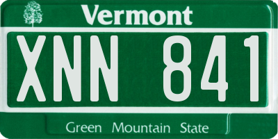 VT license plate XNN841
