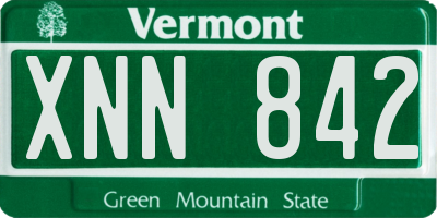 VT license plate XNN842