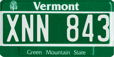 VT license plate XNN843