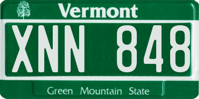 VT license plate XNN848