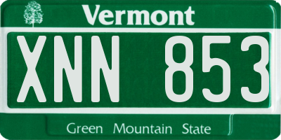 VT license plate XNN853