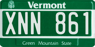 VT license plate XNN861
