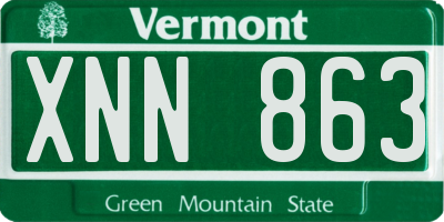 VT license plate XNN863