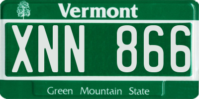 VT license plate XNN866