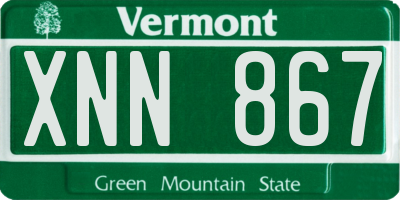 VT license plate XNN867