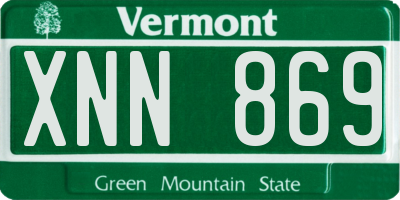 VT license plate XNN869