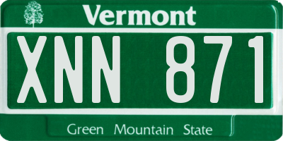 VT license plate XNN871