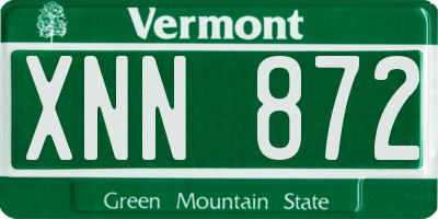 VT license plate XNN872