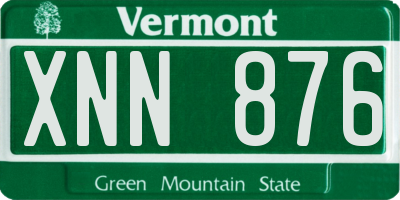 VT license plate XNN876