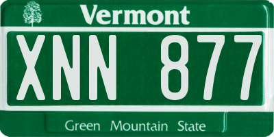 VT license plate XNN877