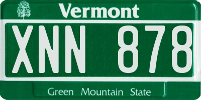 VT license plate XNN878