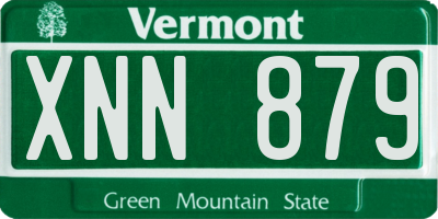 VT license plate XNN879
