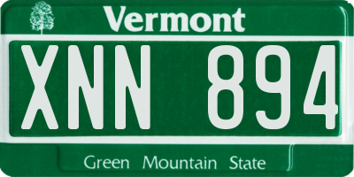 VT license plate XNN894