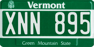 VT license plate XNN895