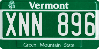 VT license plate XNN896