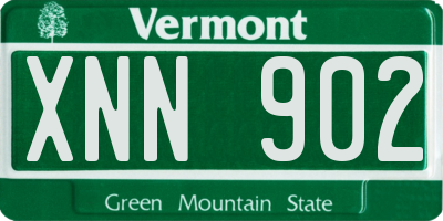 VT license plate XNN902