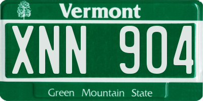 VT license plate XNN904