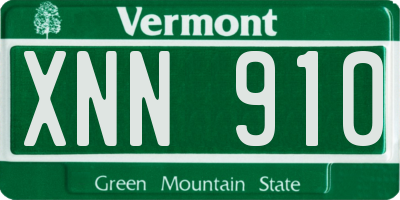 VT license plate XNN910