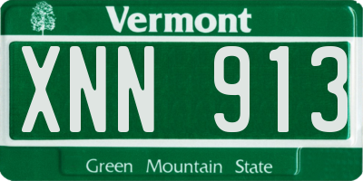VT license plate XNN913