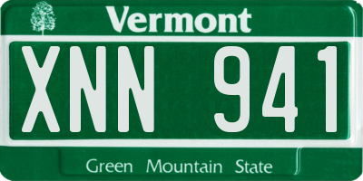 VT license plate XNN941