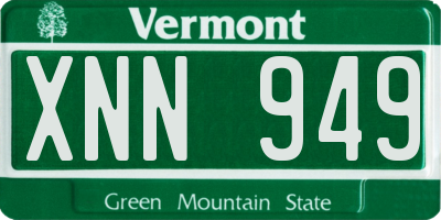 VT license plate XNN949