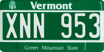 VT license plate XNN953