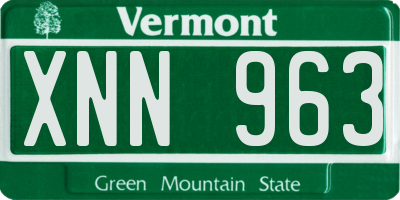 VT license plate XNN963